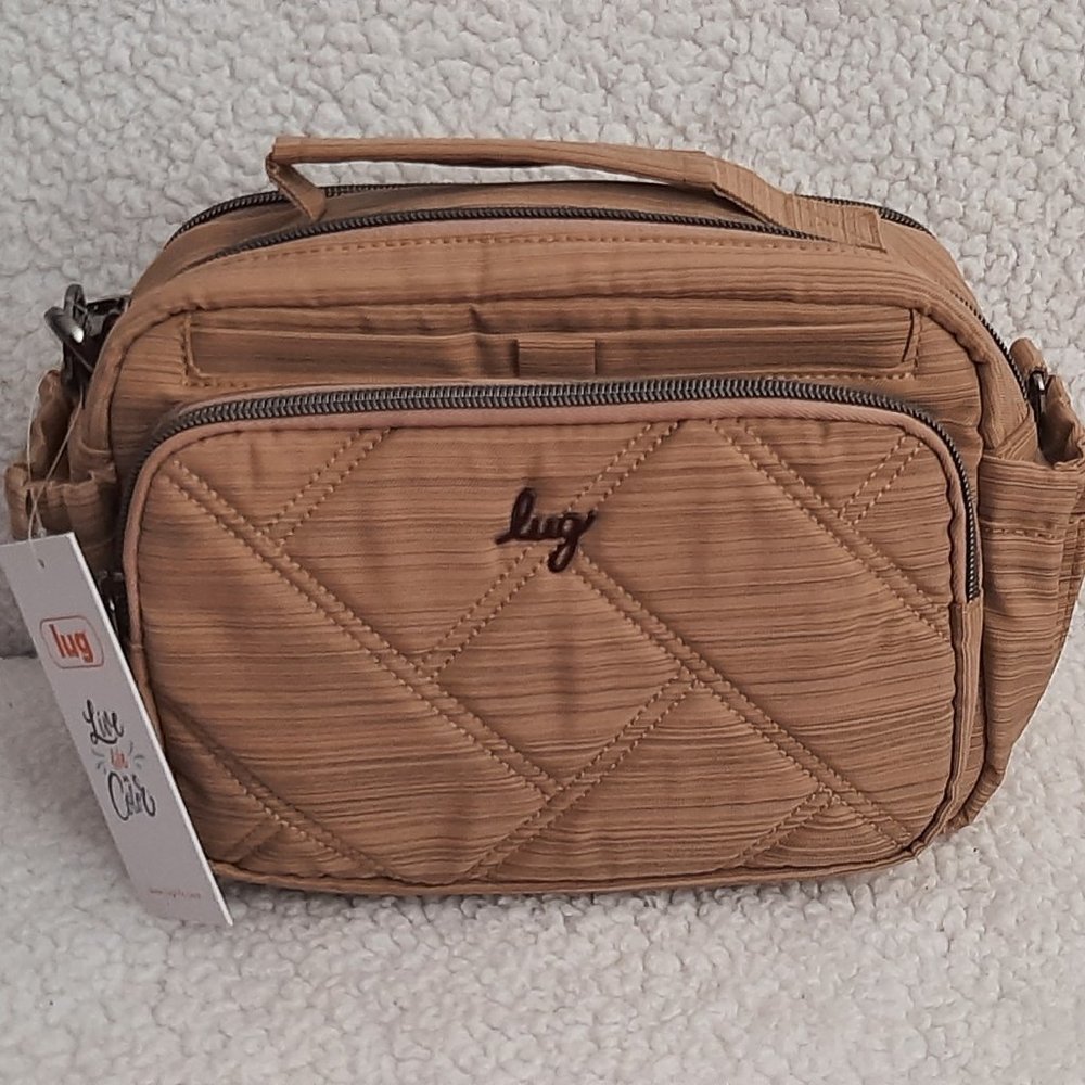 Lug Boomer Crossbody Bag (Brushed Gold)